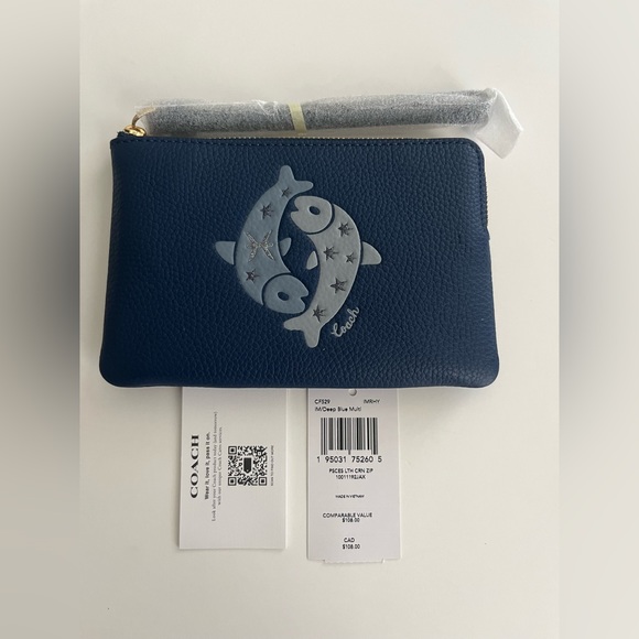 Coach Bags Coach Zodiac Sign Corner Zip Wristlet With Pisces Limited Edition Nwt Poshmark